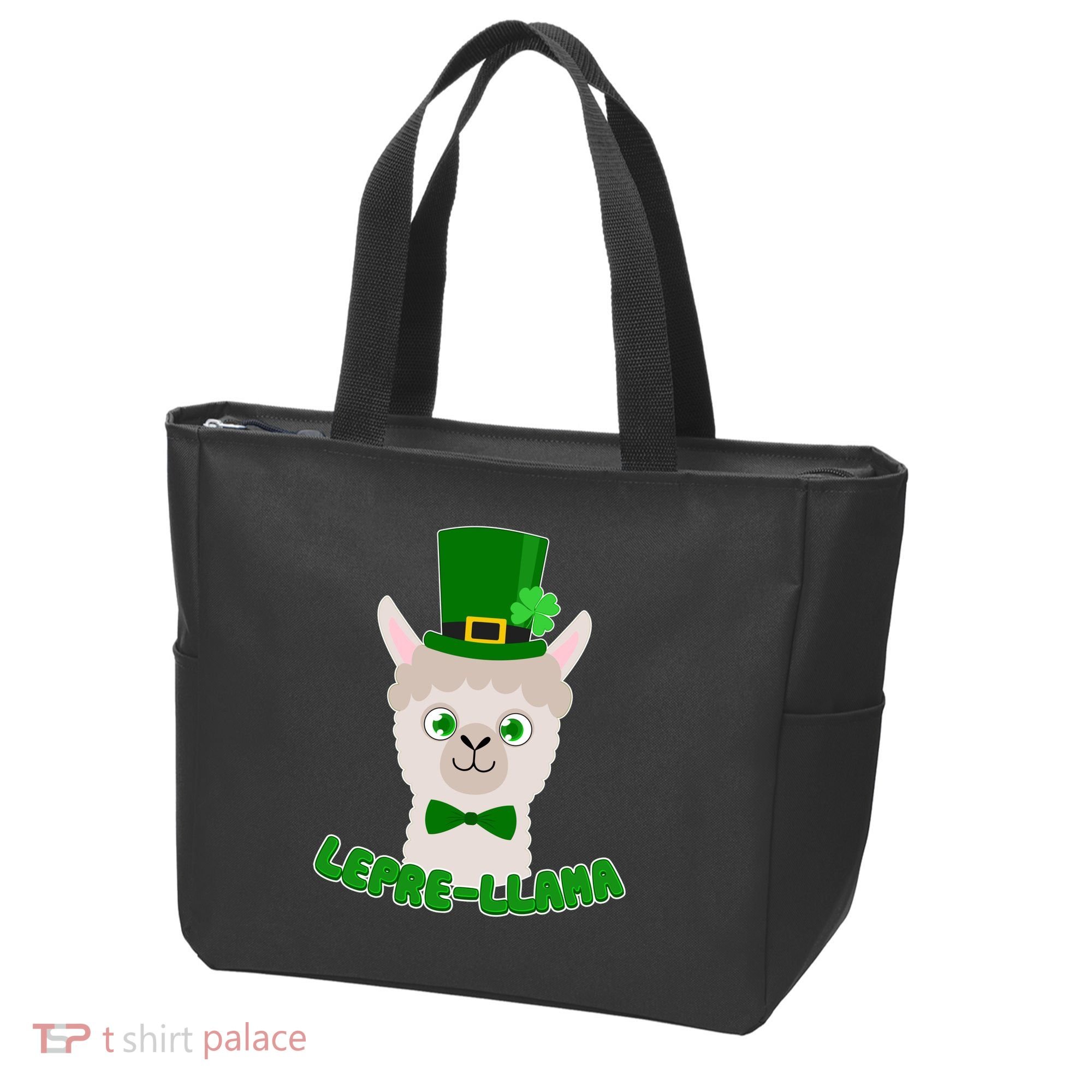 St Patrick's Day Lepre-Llama Tote Bag