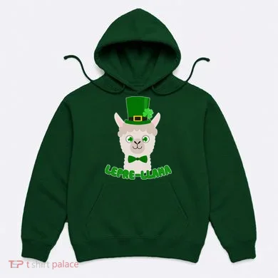 St Patrick's Day Lepre-Llama Hoodie
