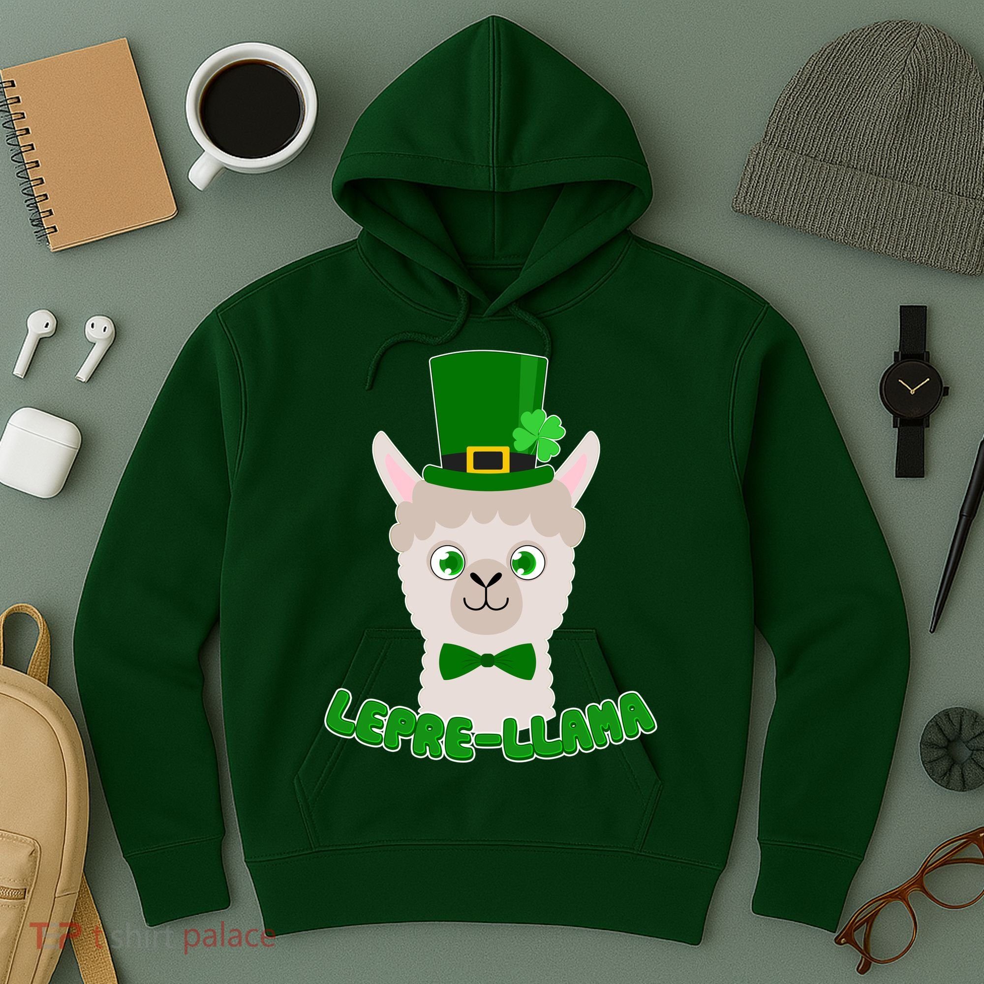 St Patrick's Day Lepre-Llama Hoodie