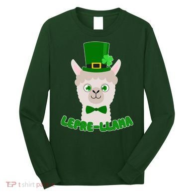 St Patrick's Day Lepre-Llama Long Sleeve Shirt