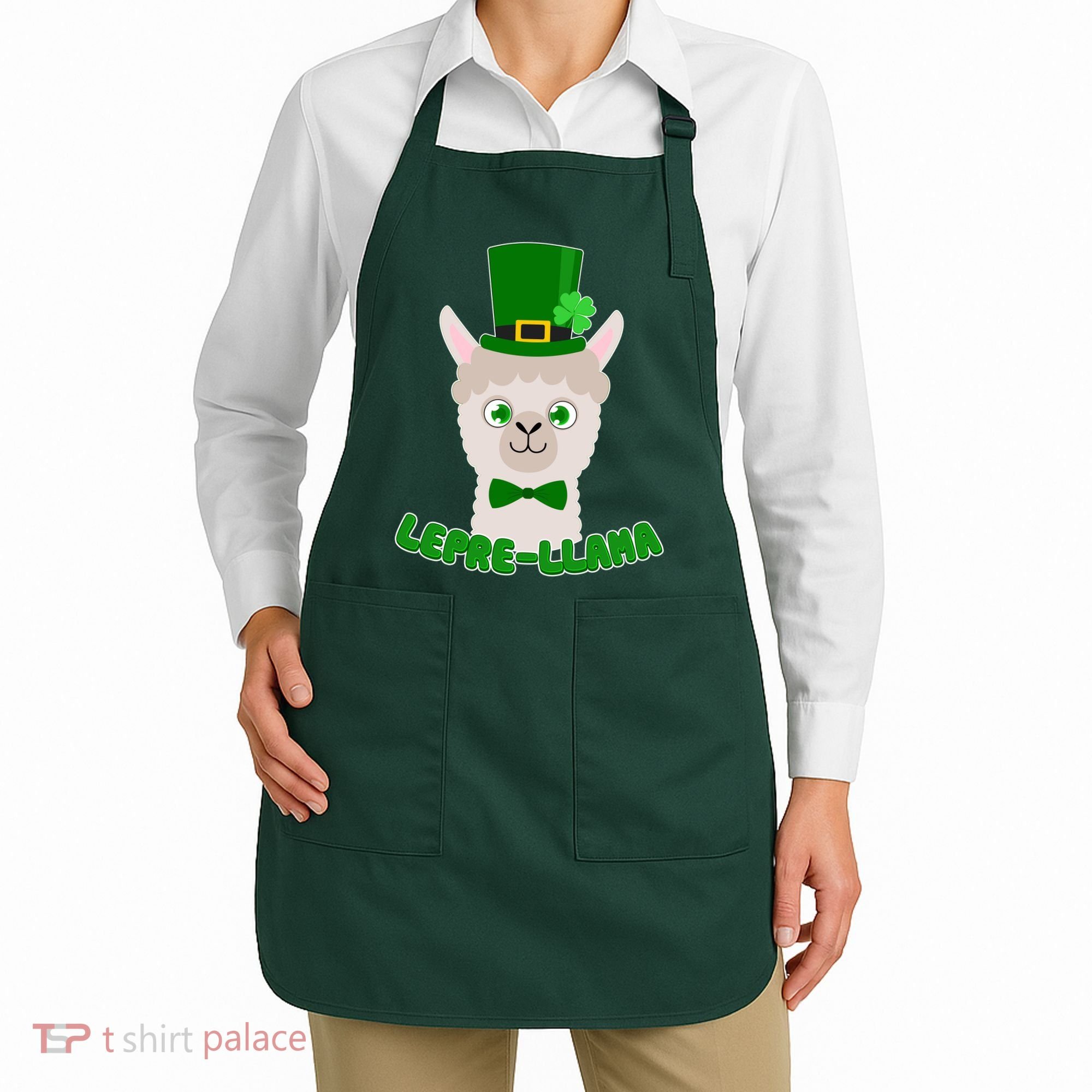 St Patrick's Day Lepre-Llama Apron