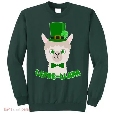 St Patrick's Day Lepre-Llama Sweatshirt