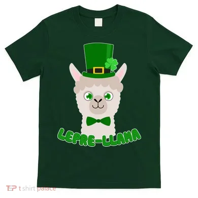 St Patrick's Day Lepre-Llama T-Shirt