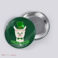 St Patrick's Day Lepre-Llama Button thumb 0