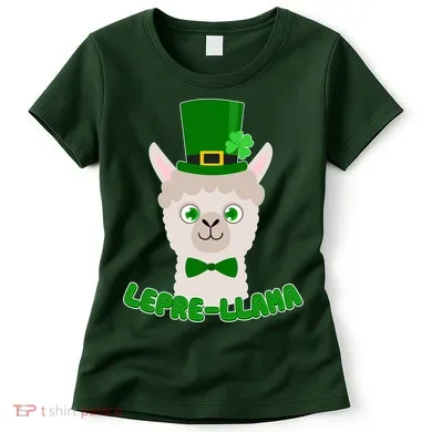 St Patrick's Day Lepre-Llama Women's T-Shirt
