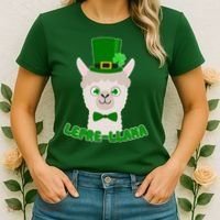 St Patrick's Day Lepre-Llama Women's T-Shirt thumb 2