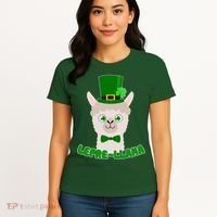 St Patrick's Day Lepre-Llama Women's T-Shirt thumb 4