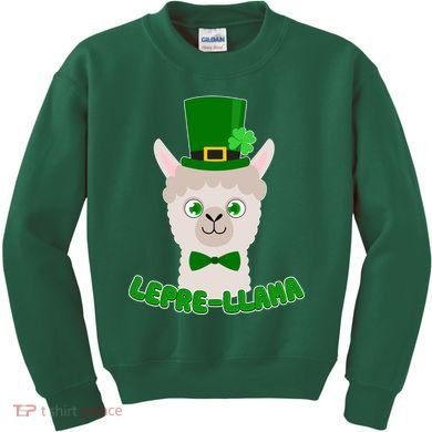 St Patrick's Day Lepre-Llama Kids Sweatshirt