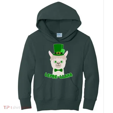 St Patrick's Day Lepre-Llama Kids Hoodie