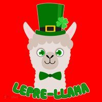 St Patrick's Day Lepre-Llama Santa Hat thumb 1