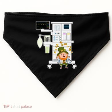 St Patrick's Day Leprechaun Anesthesia Machine USA-Made Doggie Bandana