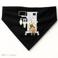 St Patrick's Day Leprechaun Anesthesia Machine USA-Made Doggie Bandana thumb 0