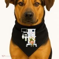 St Patrick's Day Leprechaun Anesthesia Machine USA-Made Doggie Bandana thumb 1