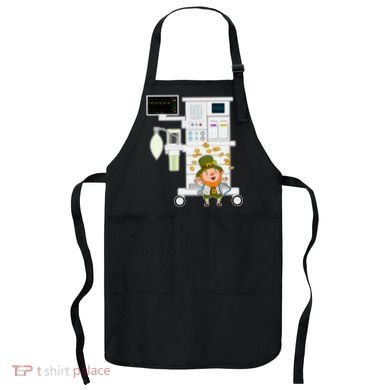 St Patrick's Day Leprechaun Anesthesia Machine Apron