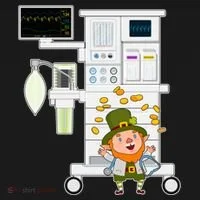 St Patrick's Day Leprechaun Anesthesia Machine Bucket Hat thumb 4