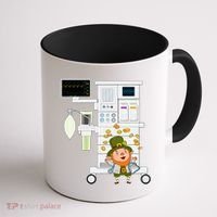 St Patrick's Day Leprechaun Anesthesia Machine Coffee Mug thumb 1