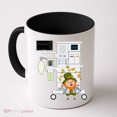 St Patrick's Day Leprechaun Anesthesia Machine Coffee Mug