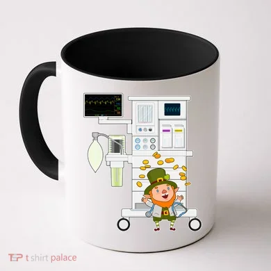 St Patrick's Day Leprechaun Anesthesia Machine Coffee Mug