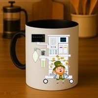 St Patrick's Day Leprechaun Anesthesia Machine Coffee Mug thumb 4