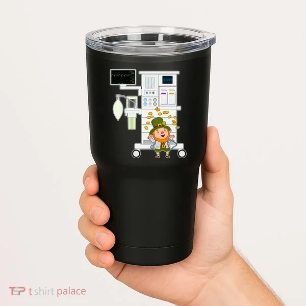 St Patrick's Day Leprechaun Anesthesia Machine Tumbler