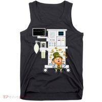 St Patrick's Day Leprechaun Anesthesia Machine Tank Top thumb 0