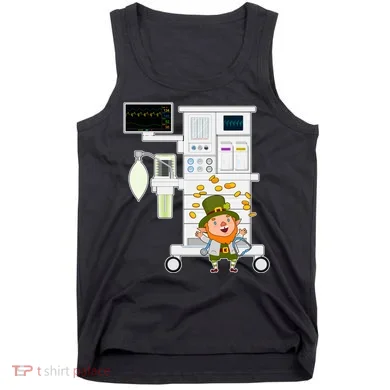 St Patrick's Day Leprechaun Anesthesia Machine Tank Top