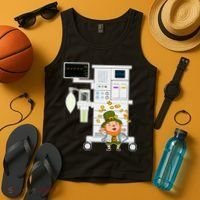 St Patrick's Day Leprechaun Anesthesia Machine Tank Top thumb 4