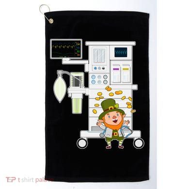 St Patrick's Day Leprechaun Anesthesia Machine Golf Towel