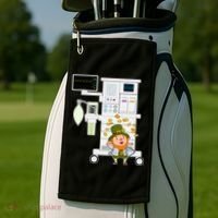 St Patrick's Day Leprechaun Anesthesia Machine Golf Towel thumb 2