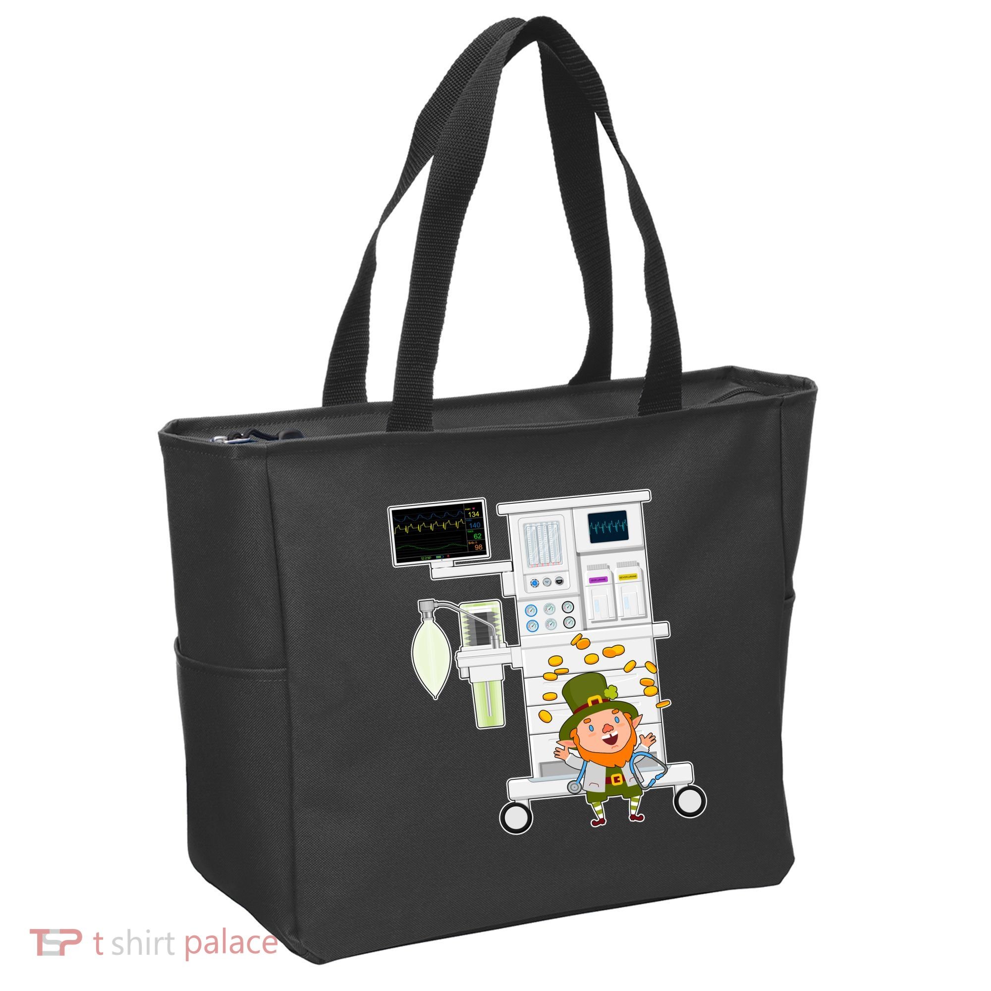 St Patrick's Day Leprechaun Anesthesia Machine Tote Bag