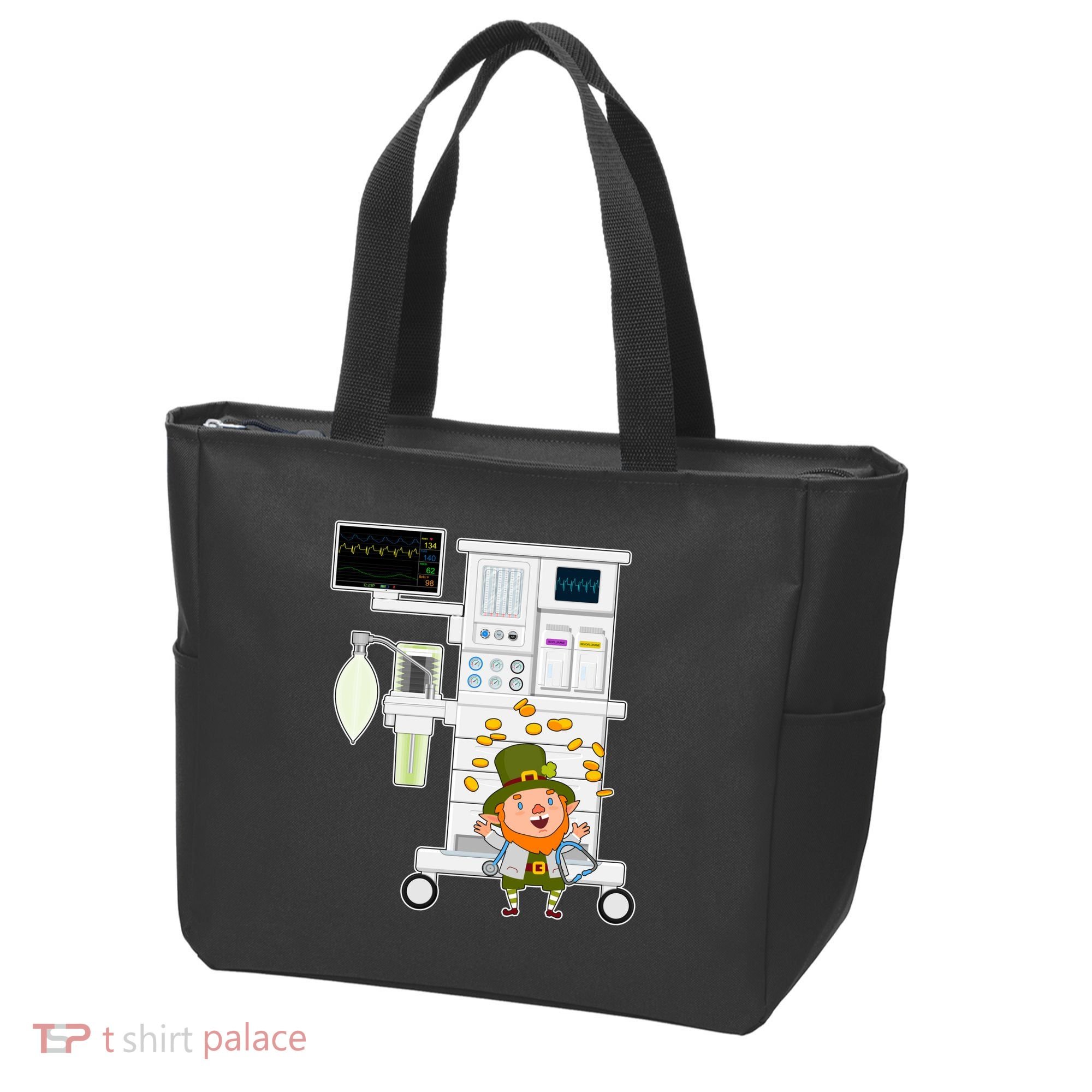 St Patrick's Day Leprechaun Anesthesia Machine Tote Bag