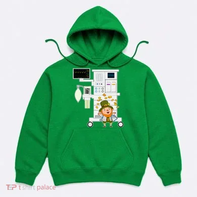 St Patrick's Day Leprechaun Anesthesia Machine Hoodie