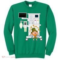 St Patrick's Day Leprechaun Anesthesia Machine Sweatshirt thumb 0