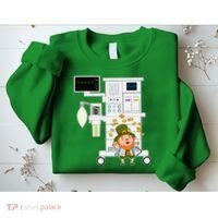 St Patrick's Day Leprechaun Anesthesia Machine Sweatshirt thumb 2