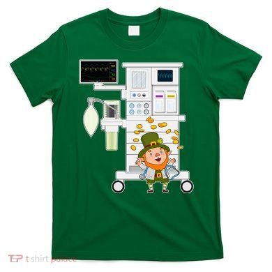 St Patrick's Day Leprechaun Anesthesia Machine T-Shirt