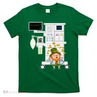 St Patrick's Day Leprechaun Anesthesia Machine T-Shirt thumb 0