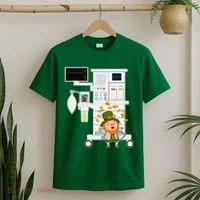 St Patrick's Day Leprechaun Anesthesia Machine T-Shirt thumb 2