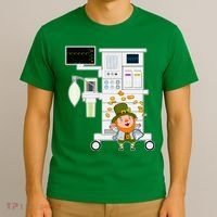 St Patrick's Day Leprechaun Anesthesia Machine T-Shirt thumb 3