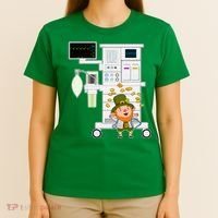 St Patrick's Day Leprechaun Anesthesia Machine T-Shirt thumb 4
