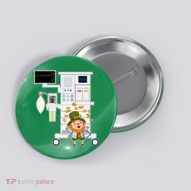 St Patrick's Day Leprechaun Anesthesia Machine Button
