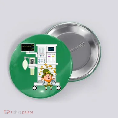 St Patrick's Day Leprechaun Anesthesia Machine Button