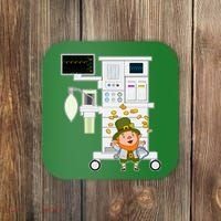 St Patrick's Day Leprechaun Anesthesia Machine Coaster thumb 0