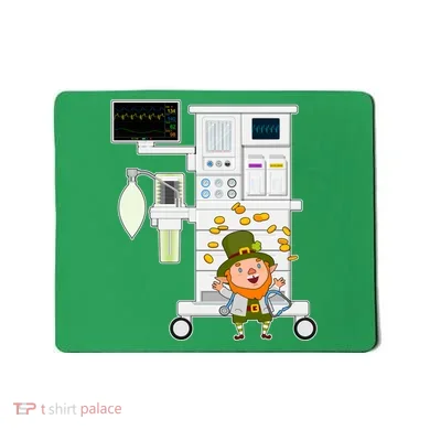 St Patrick's Day Leprechaun Anesthesia Machine Mousepad