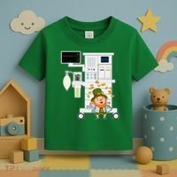 St Patrick's Day Leprechaun Anesthesia Machine Toddler T-Shirt thumb 3