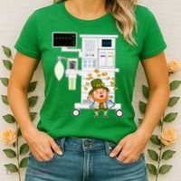 St Patrick's Day Leprechaun Anesthesia Machine Women's T-Shirt thumb 2