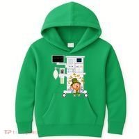 St Patrick's Day Leprechaun Anesthesia Machine Kids Hoodie thumb 0
