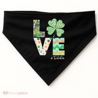 St Patrick's Day Love Teacher Life  USA-Made Doggie Bandana thumb 0