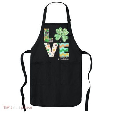 St Patrick's Day Love Teacher Life  Apron