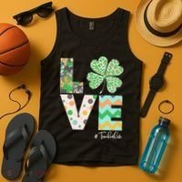 St Patrick's Day Love Teacher Life  Tank Top thumb 4