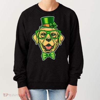 St Patrick's Day Lucky Golden Retriever Dog Women's Sweatshirt